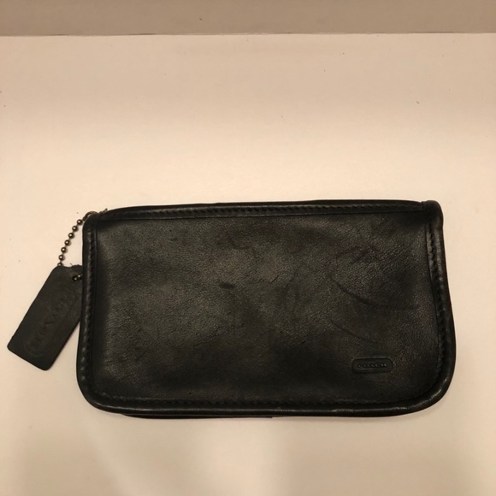 Coach vintage black leather cosmetic bag - Picture 11 of 11